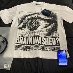 white brand new hellstar shirt