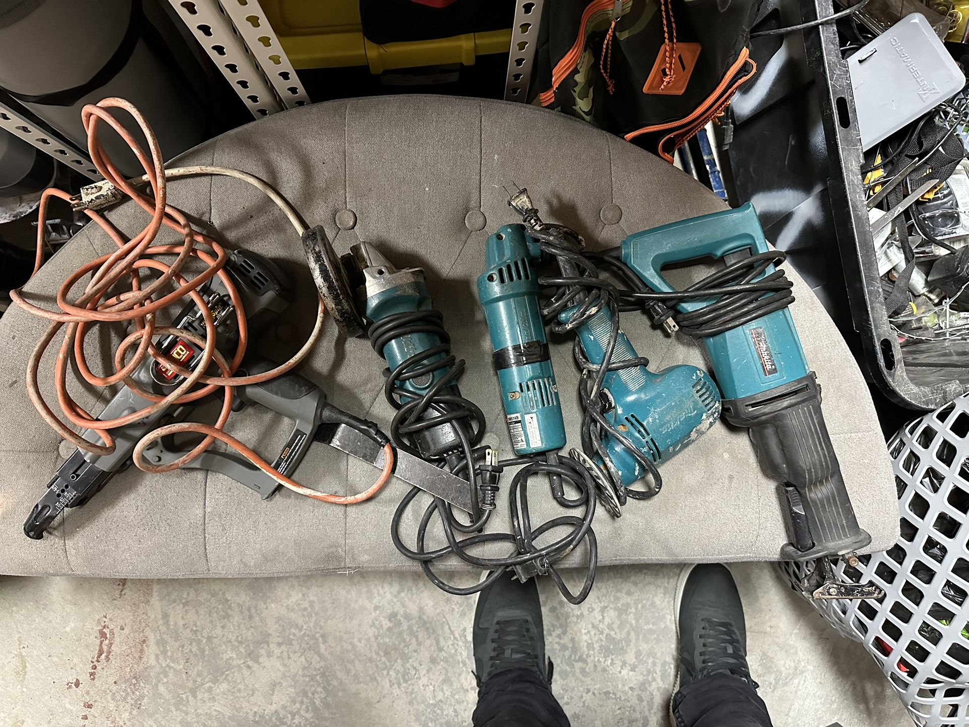Makita tool set plus senco drill gun