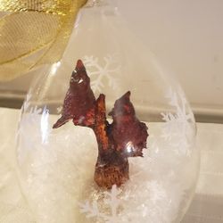 Vintage Cardinal Holiday/Christmas Illuminated Globe Ornament