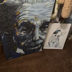 Einstein And Frenchy Paintings