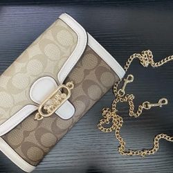 NEW Coach Bag, Jade Chain Crossbody, Coach Signature Blocking Exotic Mix Jade Chain Crossbody !