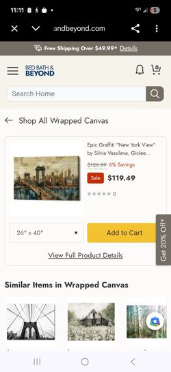 Epic Graffiti "New York View" by Silvia Vassileva, Giclee Canvas Wall Art,  26x 36