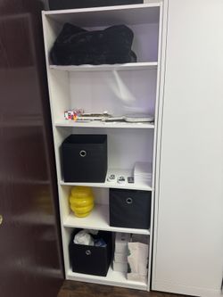 White Storage Cabinet With Shelves