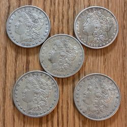 Morgan Silver Dollars.  Excellent Condition 