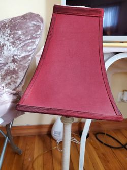 Vintage Antique Maroon Gold Lamp