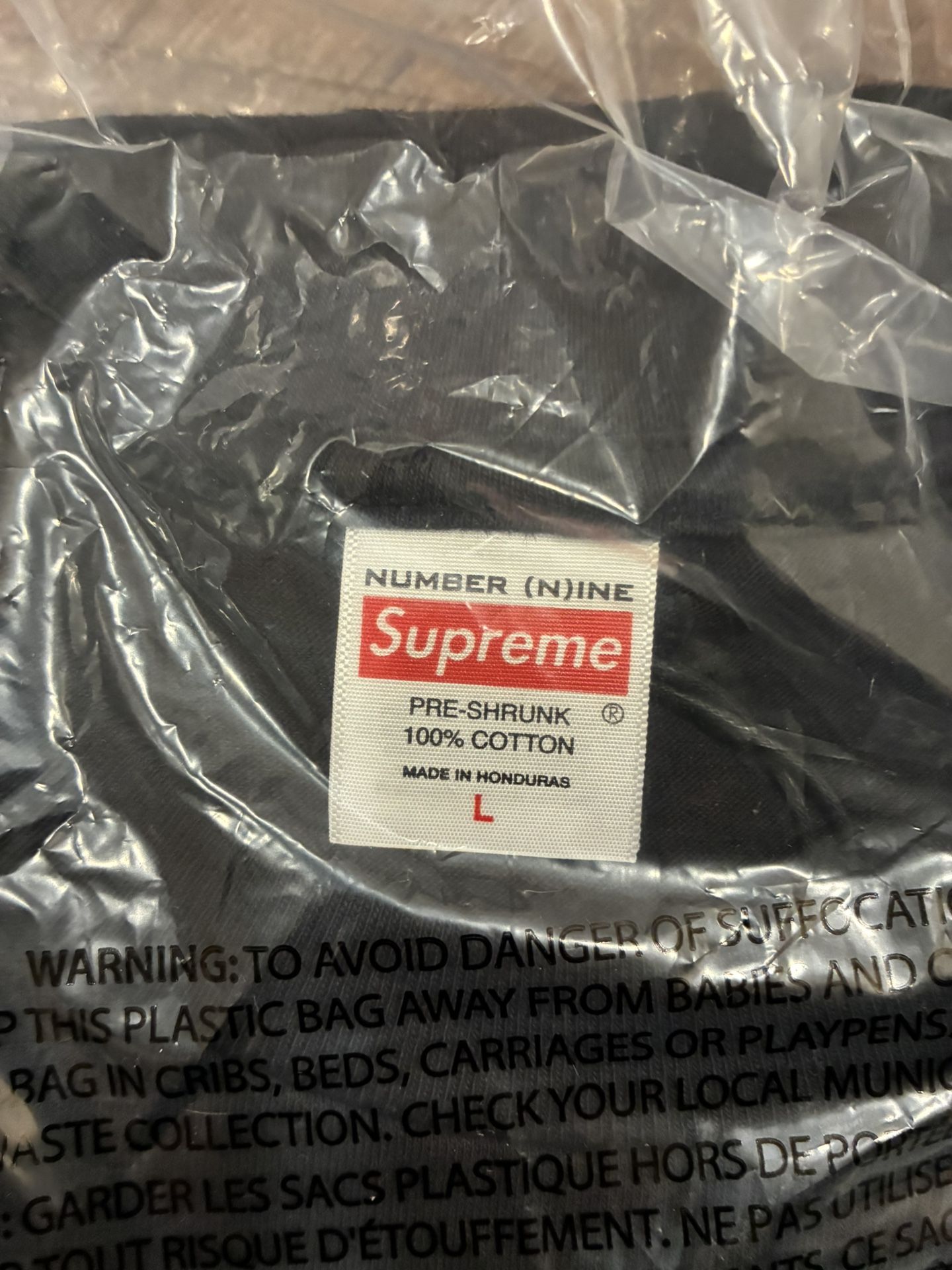 Supreme X Number Nine Tee Stfu tee - Size L - New Sealed