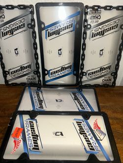 Custom Frames Matte Black Metal License Plate Frames