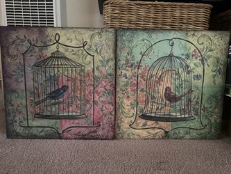 Two Birdcage art 