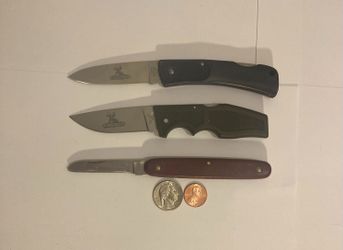 Vintage Lot of 3 Pocket Knifes, Knife, Victorinox, Switzerland, Buck Master, New York, Made in USA, Quality, Heavy Duty, Cutting, Hunting, Camping, Pr