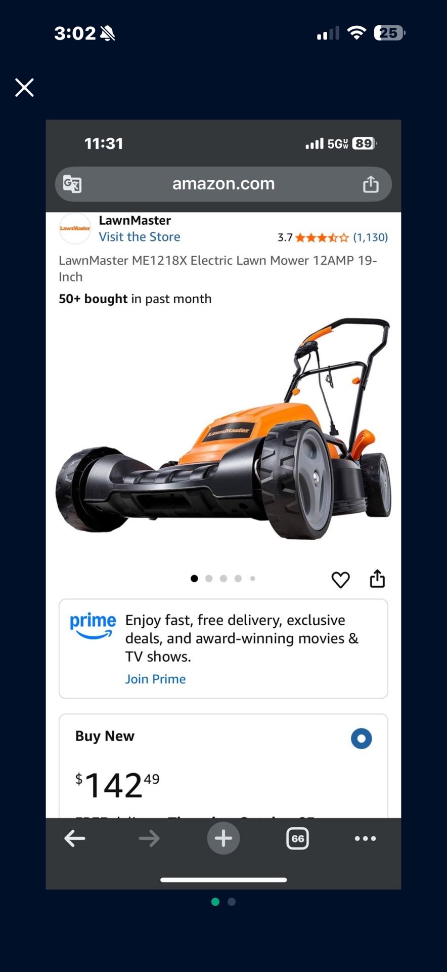 LawnMaster  Electric Lawn Mower