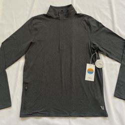 New Men Vuori Ease Performance Long Sleeve Sweatshirt Top Pullover Zipper Small