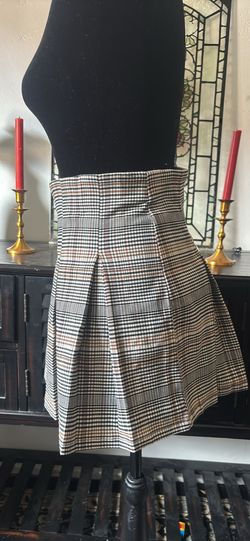 Plaid pleated skirt