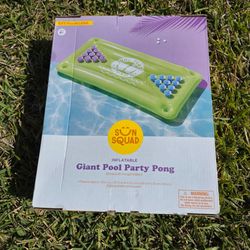 Inflatable beer pong pool float