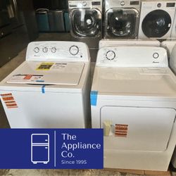 Amana Agitator Top Load Washer & Gas Dryer Set