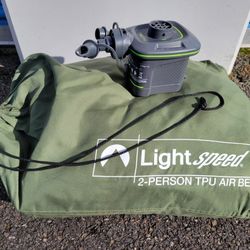 Light Speed Tpu 2 Person Air Bed + Pump