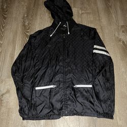 Gucci Black Monogram Bomber Jacket- Size 52