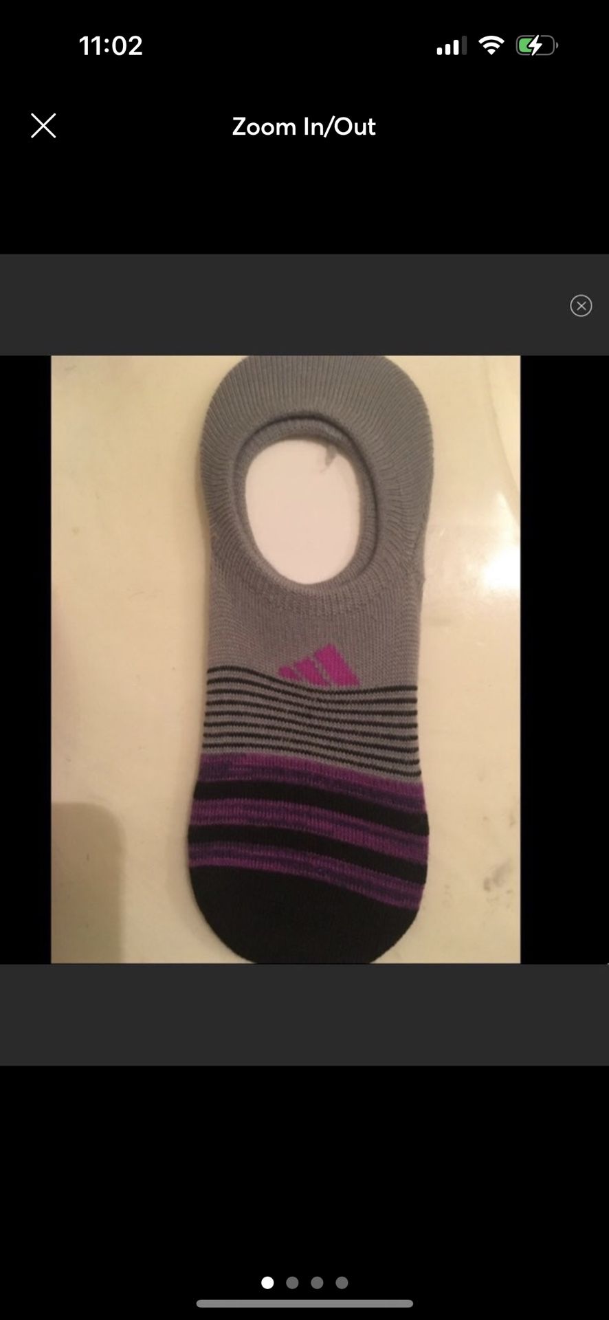 NWT adidas purple socks one size
