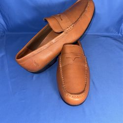Size 9.5 Vtg Polo Ralph Lauren Loafers Mens Brown Adante Leather Slip On Shoes