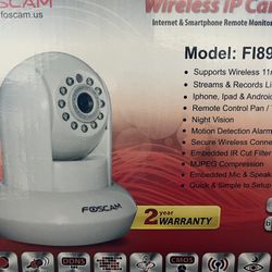 Foscam FI8910W Pan & Tilt IP/Network Camera with Two-Way Audio and Night Vision