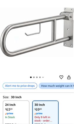 30" Flip Up Grab Bar
