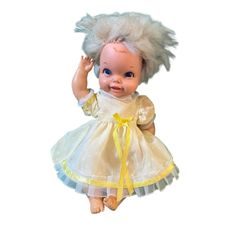 Vintage 1960s Mattel BOUNCY BABY GO BYE BYE 10" Doll