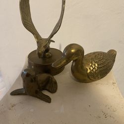 Mid Century/Solid Brass Decoration 3 Piece 