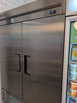 True Stainless Steel 2-Door Commercial Refrigerator