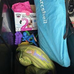 Free Kids Swimmies, Kids Pool Float, Toys And Shade Tent