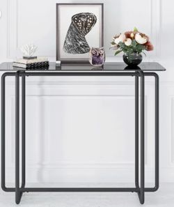 Modern Glass Top Console Table