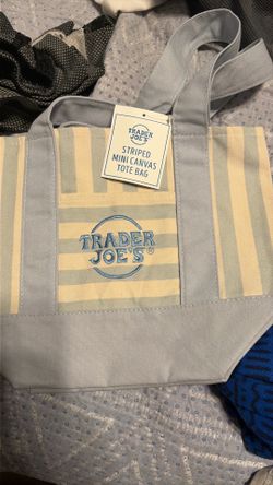 Blue mini trader joe tote
