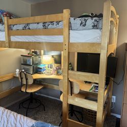 Twin Bed With Desk