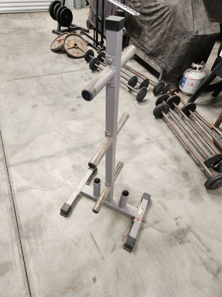 Olympic Storage Weight Tree And Barbells Holder $80