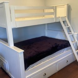 Solid Wood Bunk Bed (bottom Full Size/top Twin