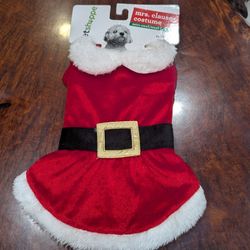 Pet shoppe Mrs. Clause Dog Puppy Holiday Costume XS-S Fits Most Dogs 12-19lbs