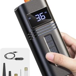 Tire Inflator Portable Air Compressor 38L/min Super Fast Inflate RYSEAB 12V DC Air [pump] for [Car] Tires[Powerful & Small][Car] Tire Pump LED Light f