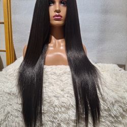 Human Hair Blend Lace Front Wig 