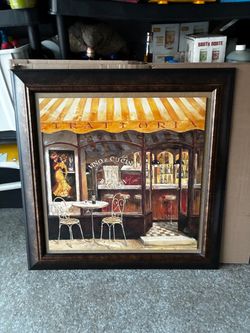 Beautiful cafe painting