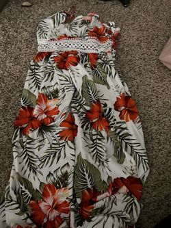 Tropical floral  maxi dress