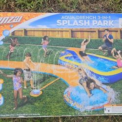 Banzai Aqua Drench 3-in-1 Splash Park for Outdoor