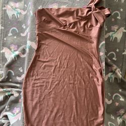 Pink One Strap Dress 