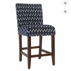 HOMEPOP Classic Parsons 24" Counter Stool - Textured Navy