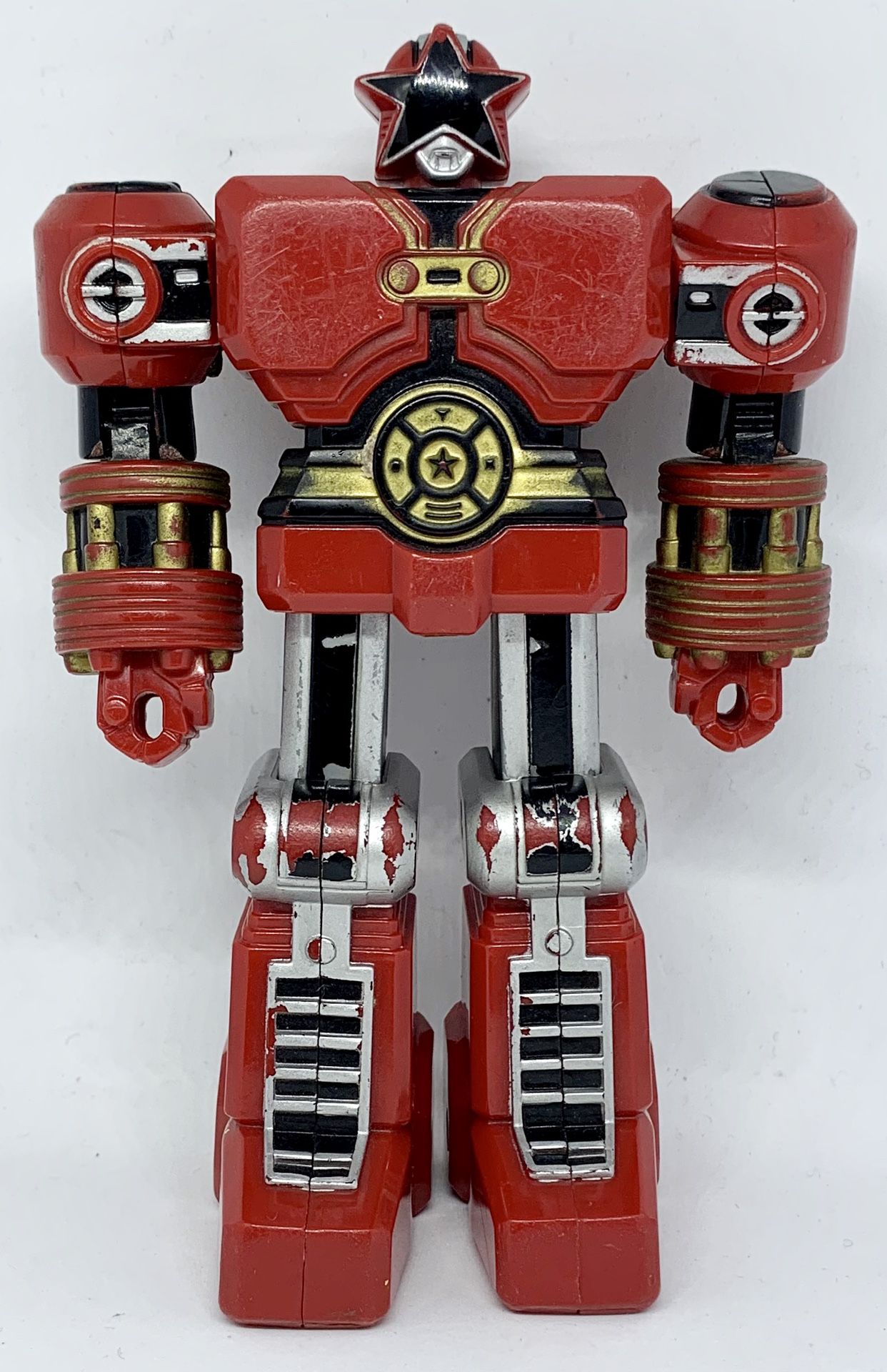 POWER RANGERS ZEO Deluxe Red Battlezord w/Punching Action 1996 5” Bandai