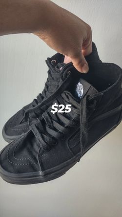 All Black High Top Vans 7.5 Women's Unisex 