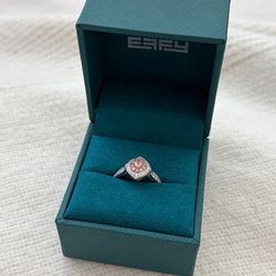 18 Karat Two Toned Gold Natural Pink Diamond Ring  Effy Engagement Ring