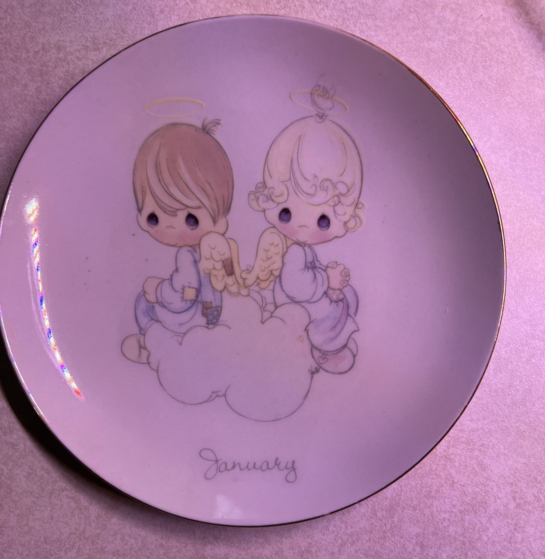 Precious Moments January Collectors Plate