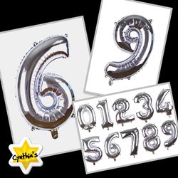 30 inch Silver Number Balloons Birthday Decorations Celebration