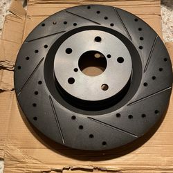 Drilled and Slotted Black Zinc Brake Rotor (contact info removed)3R