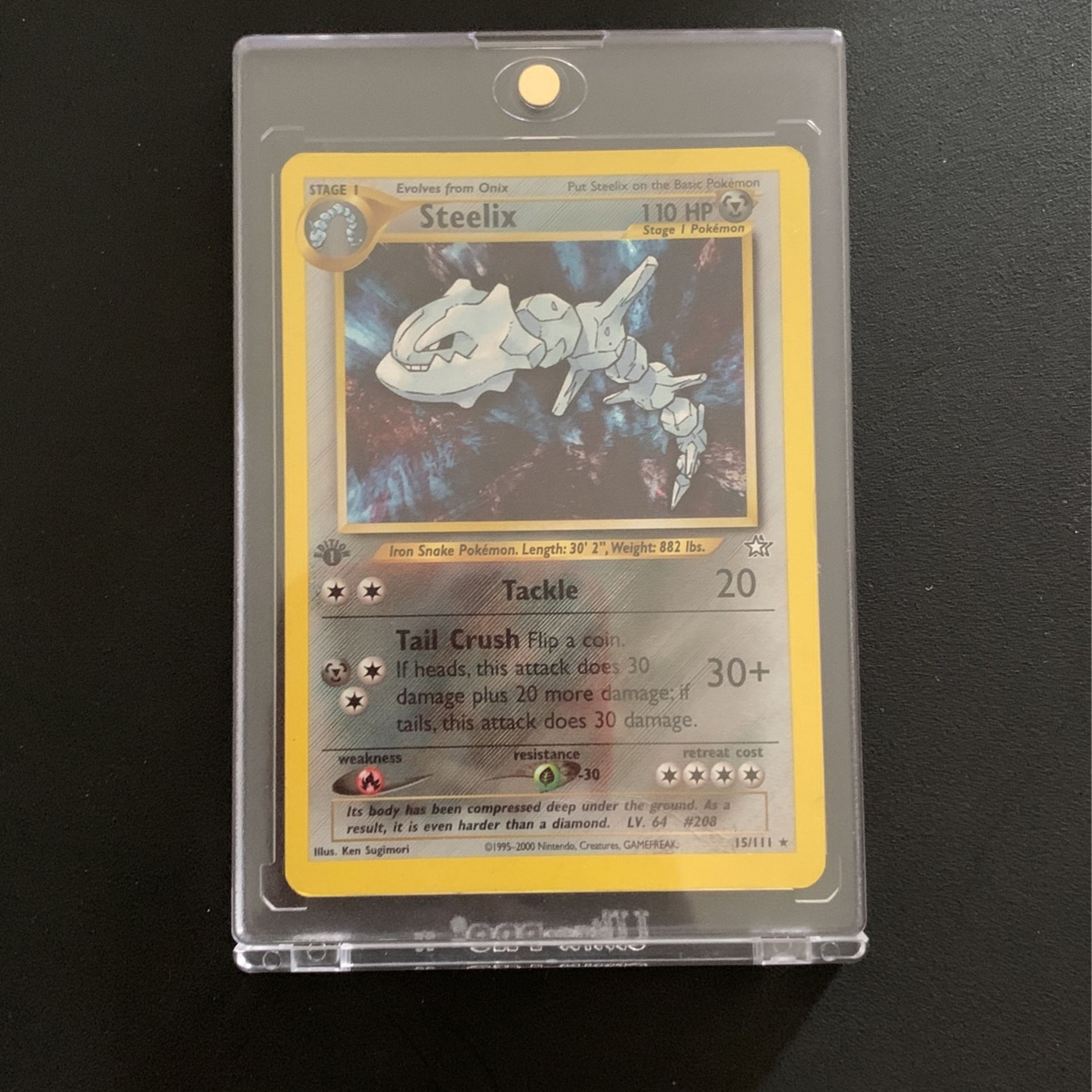 1st Edition Steelix Holo Pokemon Card