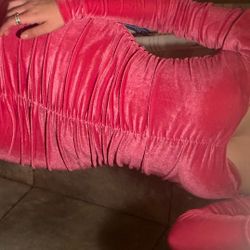 Pink Ruched Dress