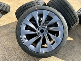 WE SHIP/DELIVER 4X 20” 2026 Tesla Model Y Helix 2.0 Gray wheels Hankook EVO 255/40/20 TPMS 100%